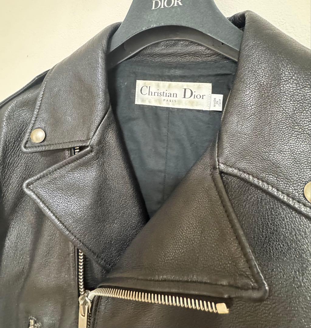 【Dior】 30 Montaigne レザーライダースジャケット