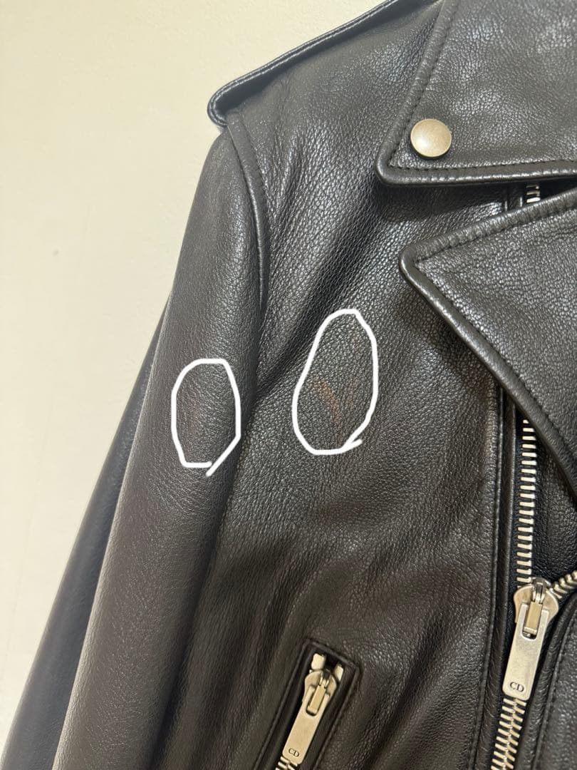 【Dior】 30 Montaigne レザーライダースジャケット