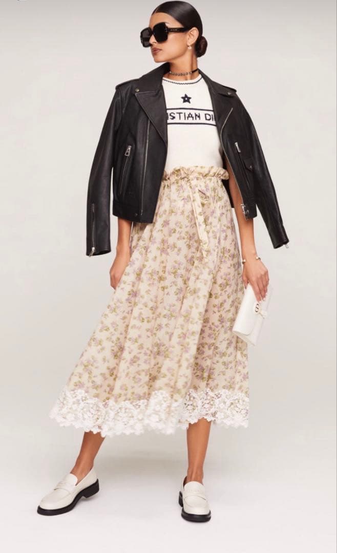 【Dior】 30 Montaigne レザーライダースジャケット