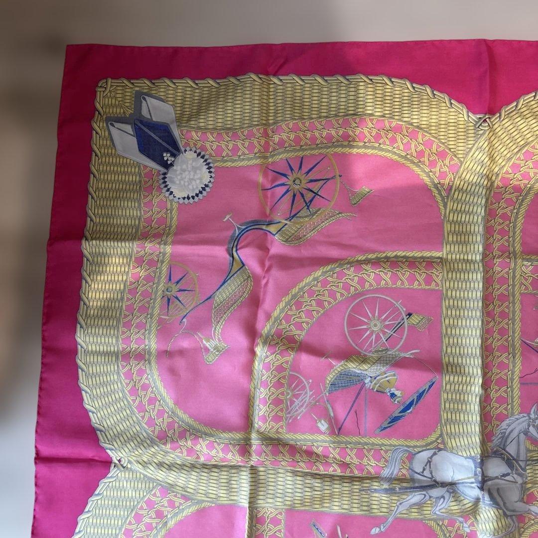 HERMES カレ 90 VOITURES PANIERS エルメス スカーフ