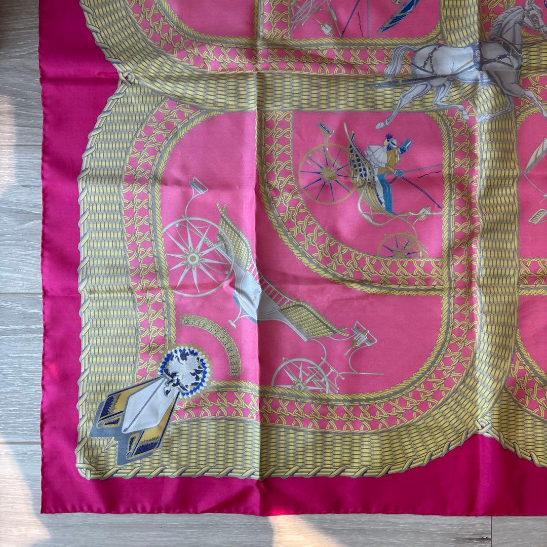 HERMES カレ 90 VOITURES PANIERS エルメス スカーフ