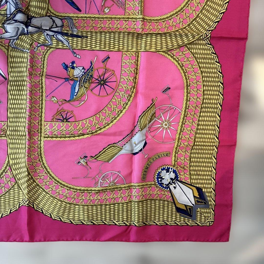 HERMES カレ 90 VOITURES PANIERS エルメス スカーフ