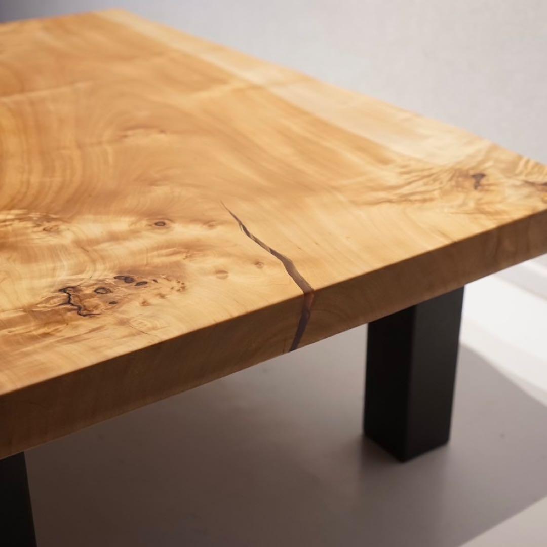 【12/7までの販売】一枚板　ローテーブル　アイアン　座卓