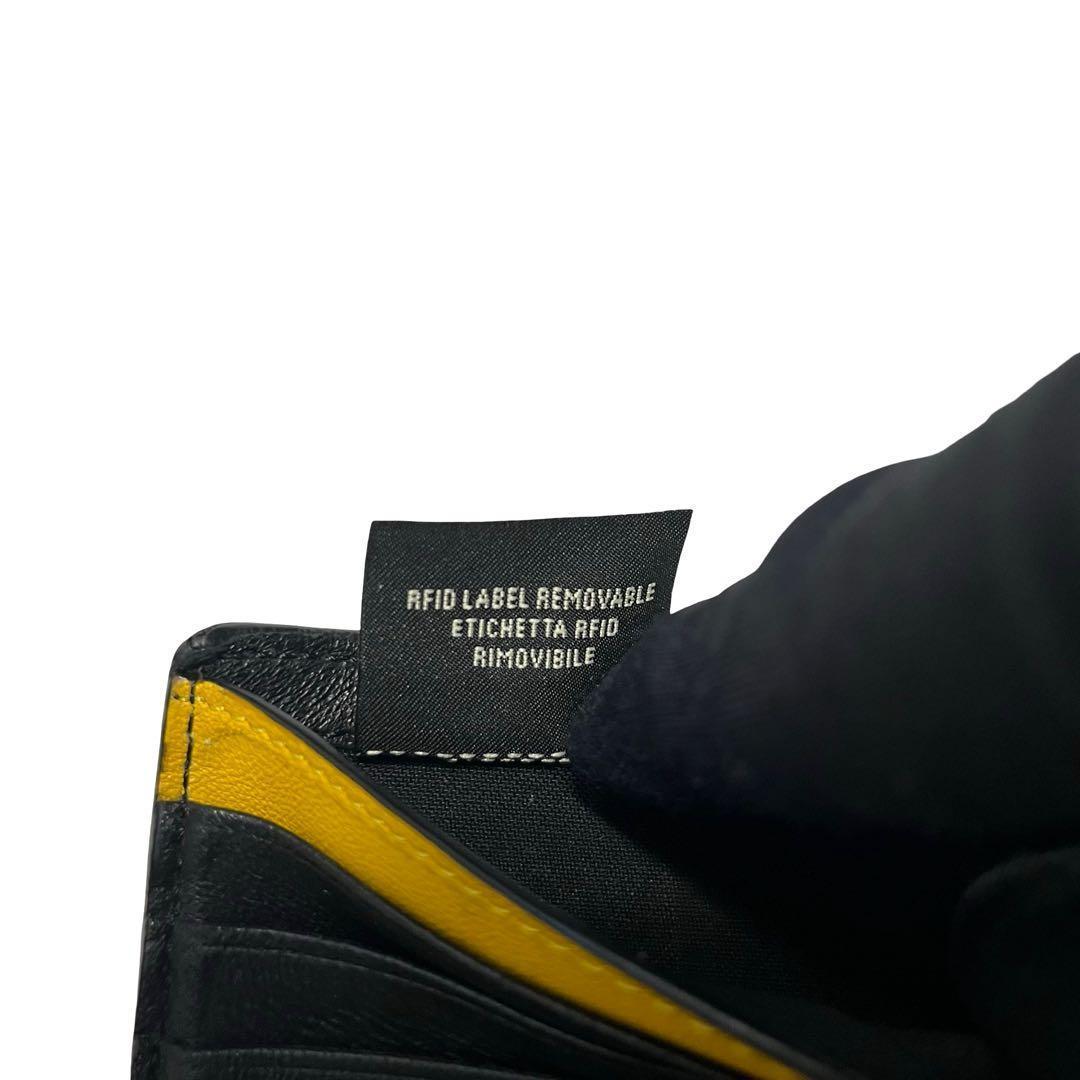 レア✨フェンディ 二つ折り財布 FFロゴ ズッカ エンボス レザー バイカラー