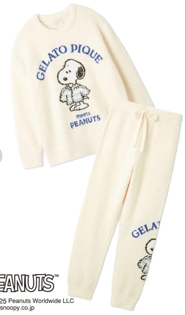 gelato pique PEANUTS プルオーバー ロングパンツ 上下セット