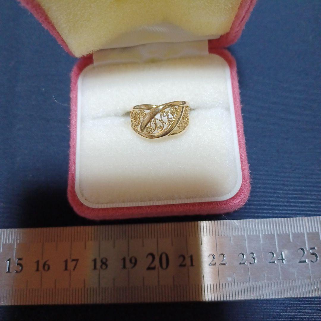 ゴールド 交差デザイン リング 約3グラム