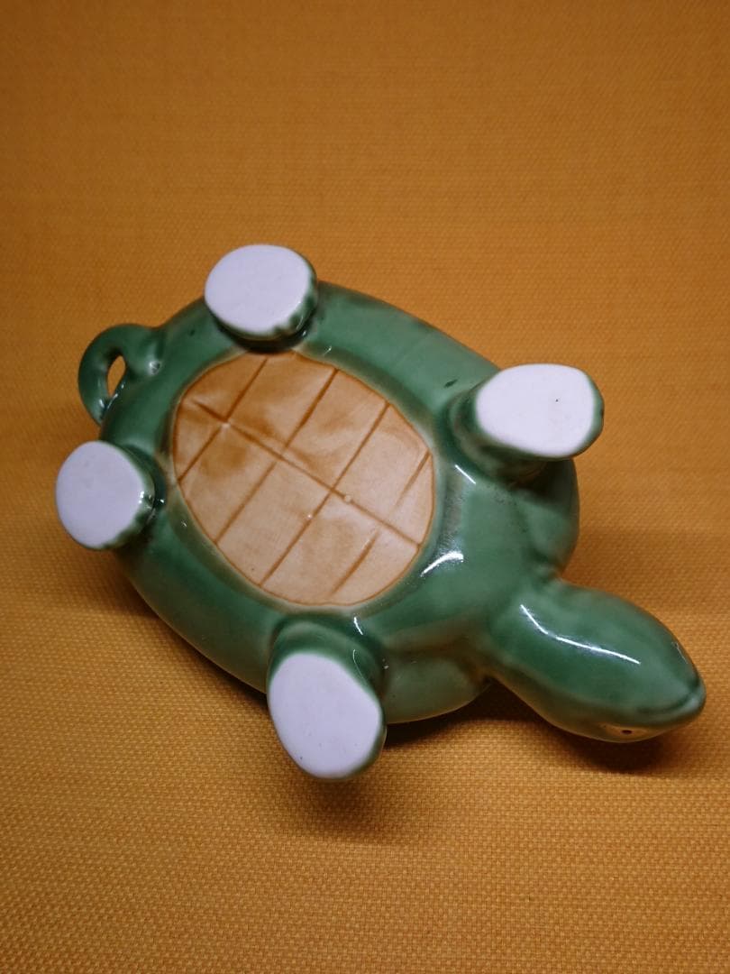 カメ　亀　亀の親子　陶器　オブジェ　置物　インテリア　工芸品　美術品　A1399