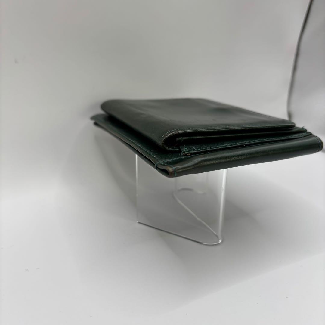 GLEN 二つ折り財布　マネークリップ　グリーン　レザー　財布　革