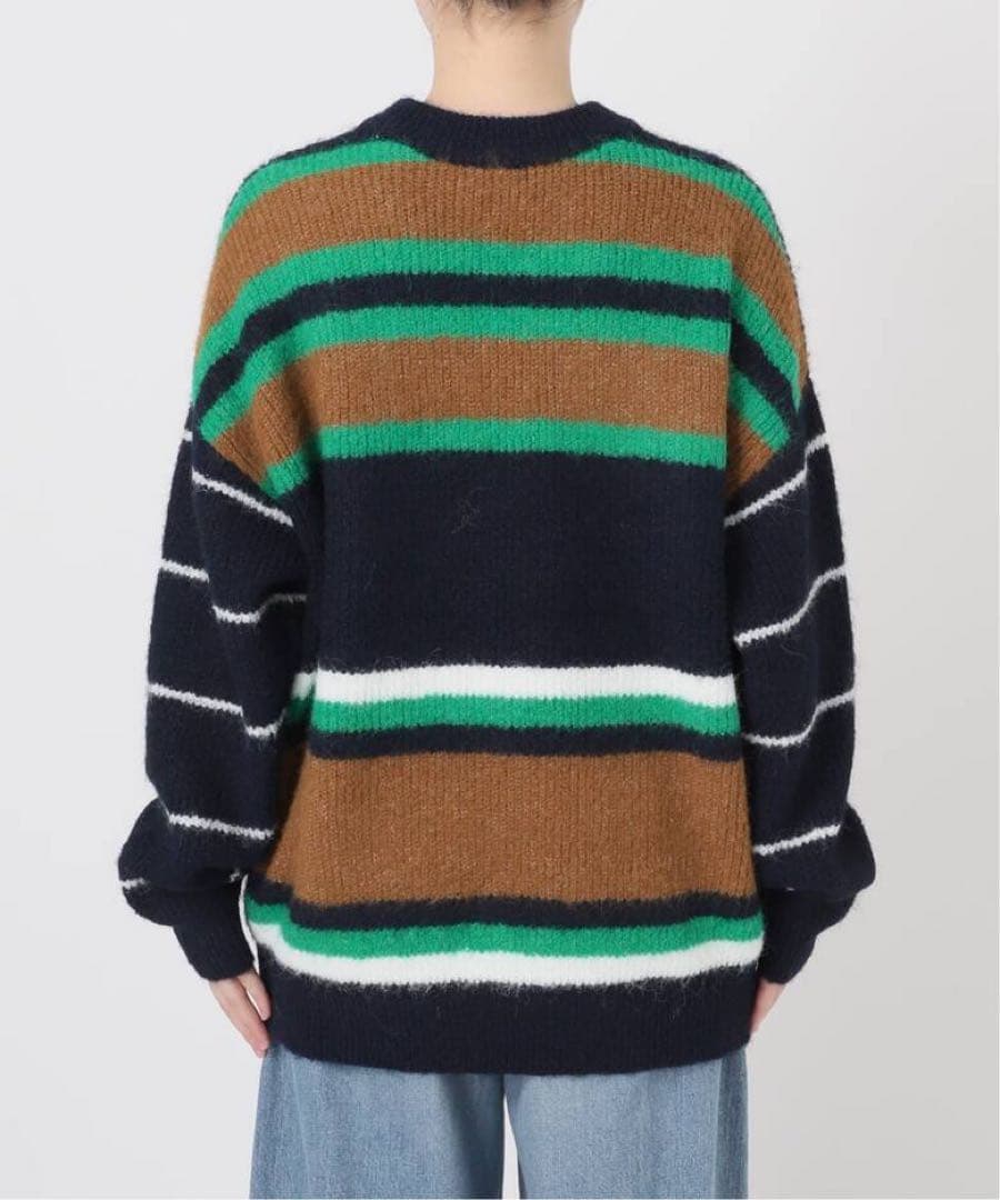 L'ESSAGE ウールシャギーMIXボーダープルオーバー