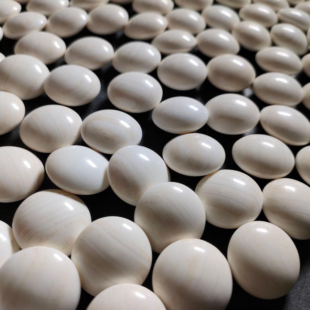 C18-3/天然本蛤38号・那智黒石/碁石/囲碁/碁笥/国産/骨董