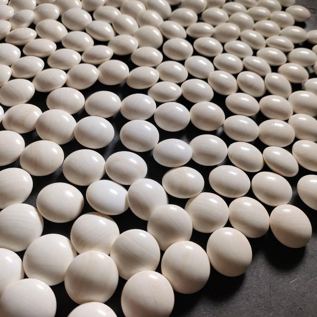 C18-3/天然本蛤38号・那智黒石/碁石/囲碁/碁笥/国産/骨董