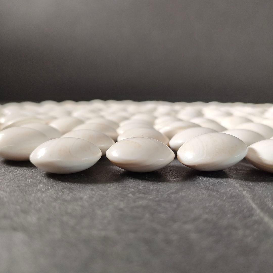 C18-3/天然本蛤38号・那智黒石/碁石/囲碁/碁笥/国産/骨董