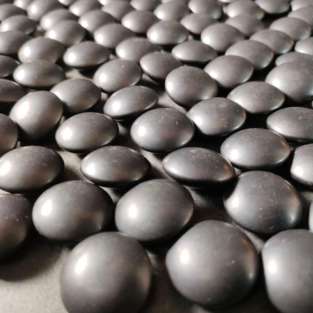 C18-3/天然本蛤38号・那智黒石/碁石/囲碁/碁笥/国産/骨董