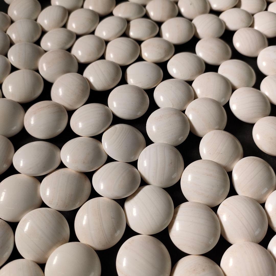 C18-3/天然本蛤38号・那智黒石/碁石/囲碁/碁笥/国産/骨董