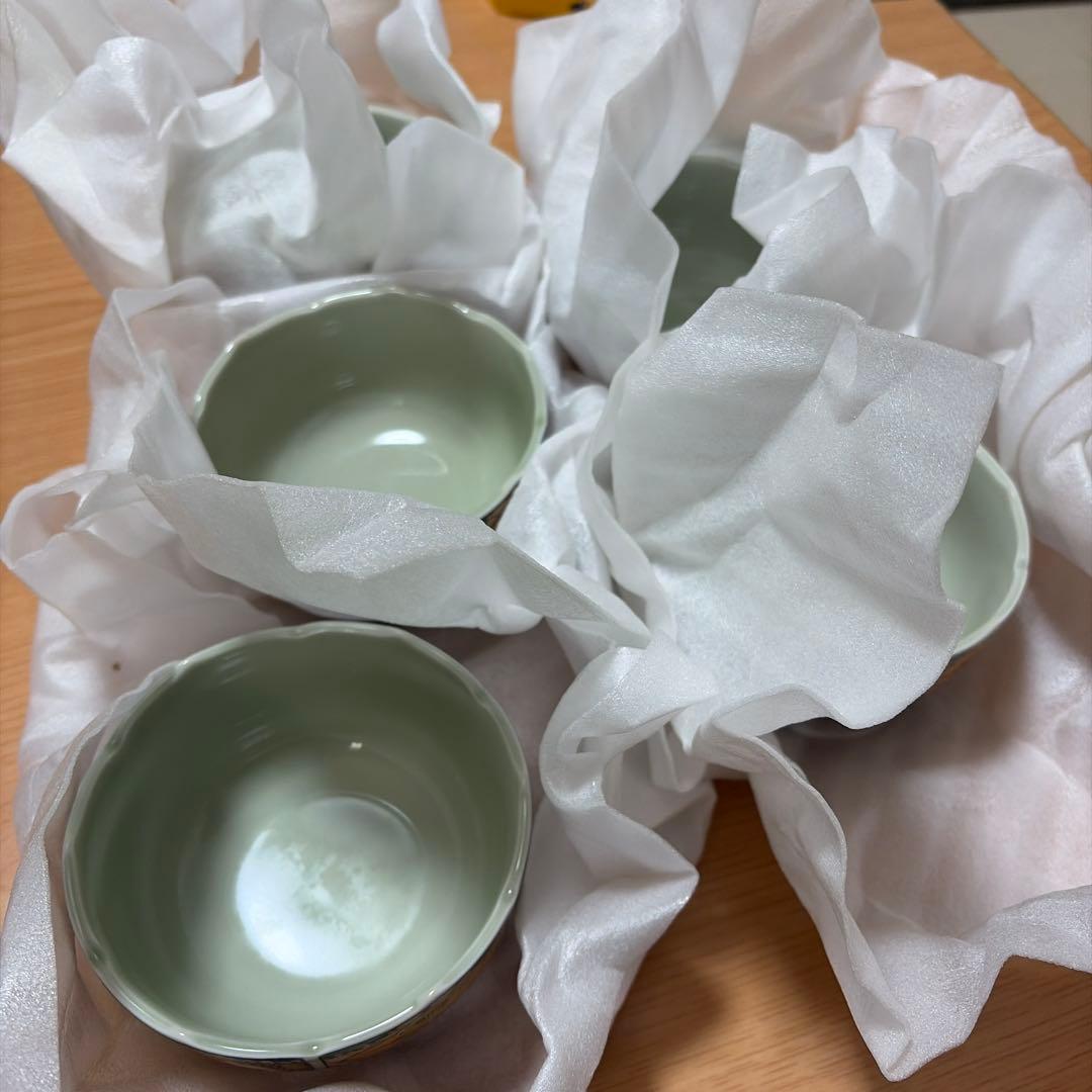 有田焼　小鉢　5個セット　特選　桔梗　古伊万里花紋