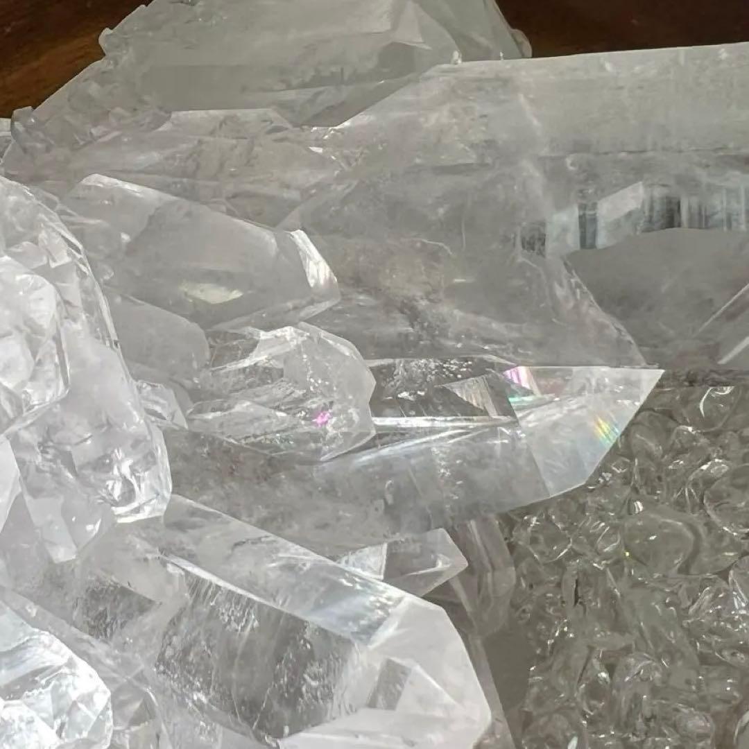 【高品質】水晶クラスター原石　960g ダブルポイント 高透明結晶　天然石