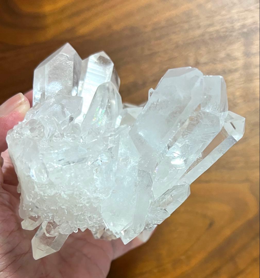 【高品質】水晶クラスター原石　960g ダブルポイント 高透明結晶　天然石