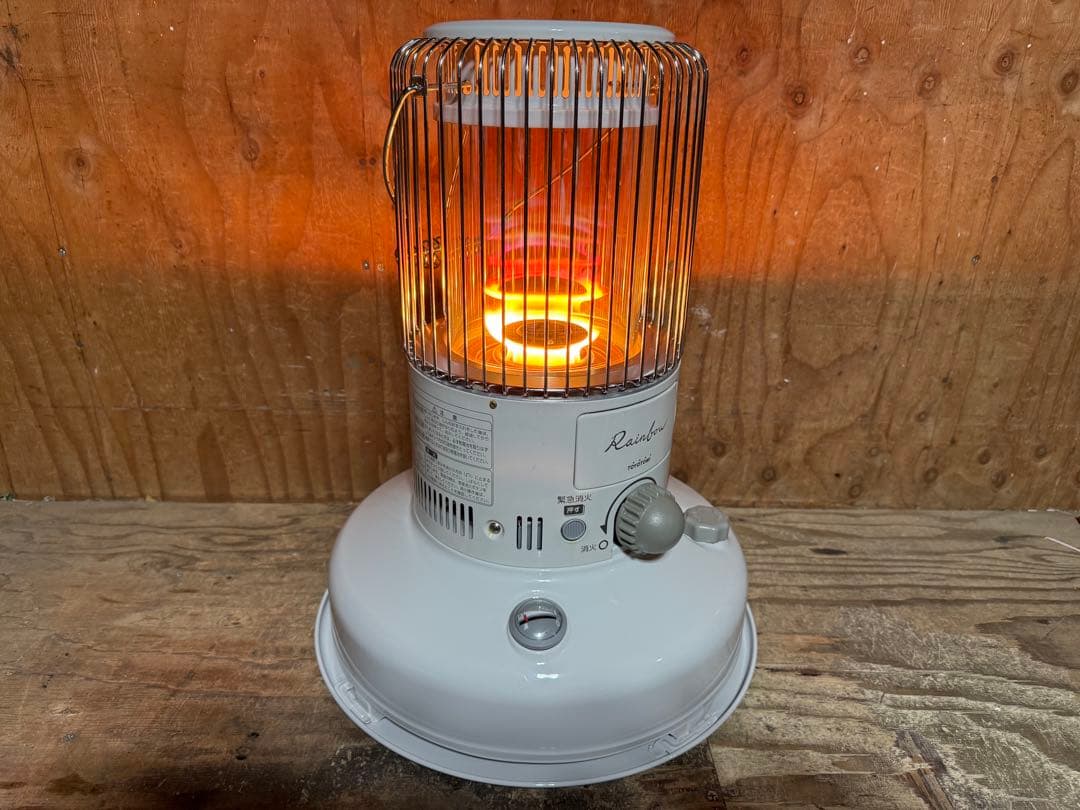 美品 芯乾燥済 石油ストーブ 置台新品レインボー RB-250分解メンテナンス済