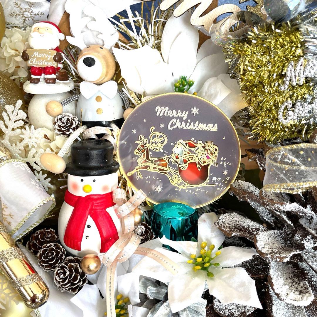 ホワイトゴールドクリスマススワッグ❣️あずき❣️２つセット❣️