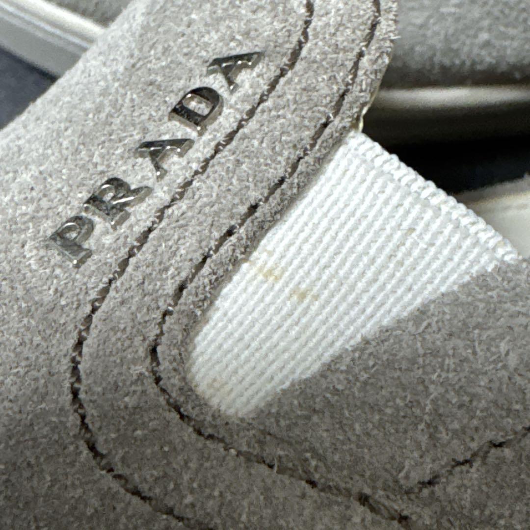プラダ スリッポン スニーカー レディース グレー 36