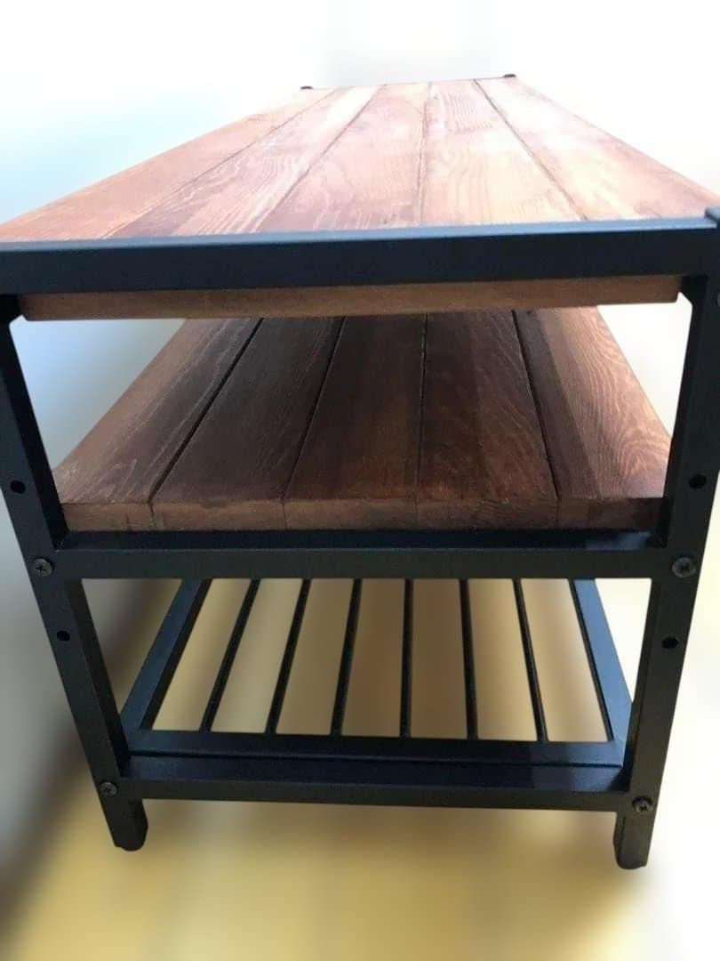 送料無料 ローボード テレビ台 木製天板 2段 棚付き ナチュラル251022