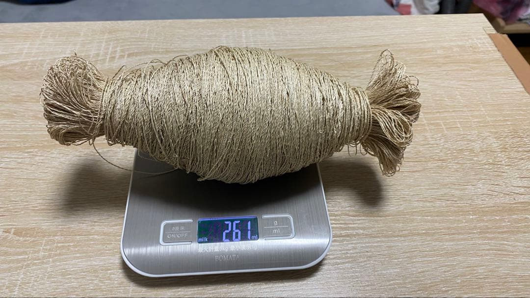 KUZU-64 葛糸*5kg　くず糸　撚り糸　手編み・手織り用糸　ラオス産