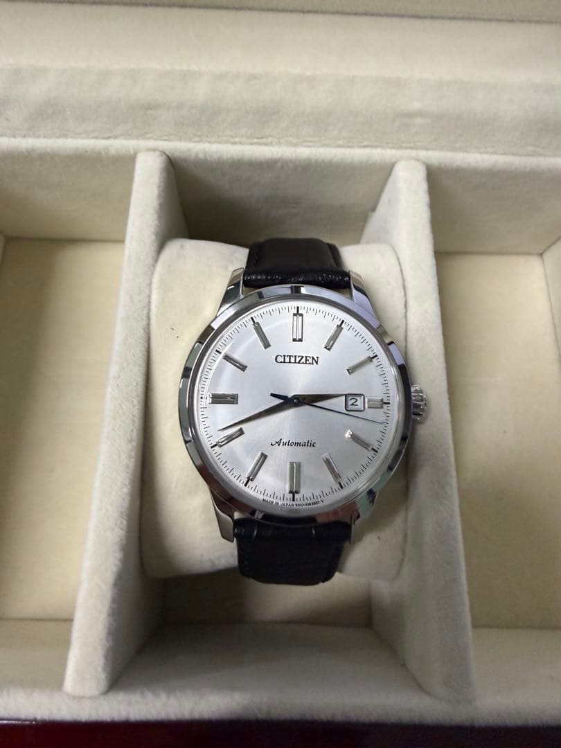 CITIZEN 自動巻き 腕時計 シルバー/ブラック