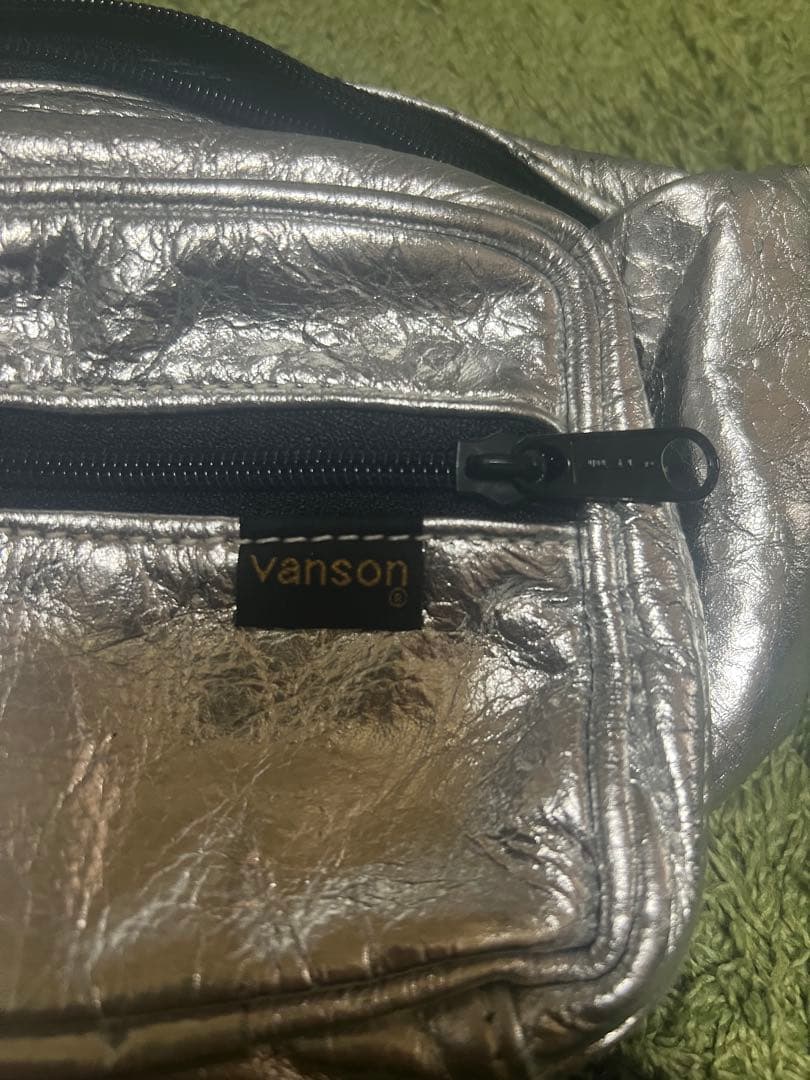vanson(バンソン) シルバー　　レザーウエストバック　ポーチ