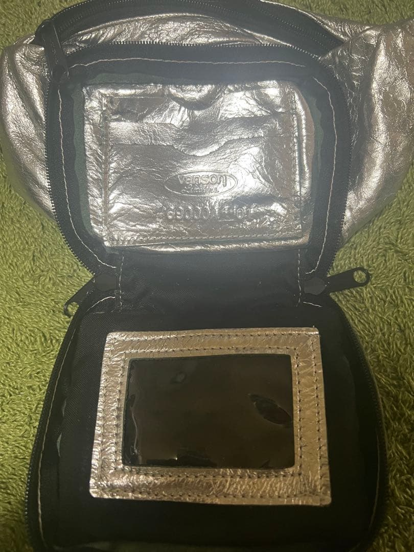 vanson(バンソン) シルバー　　レザーウエストバック　ポーチ