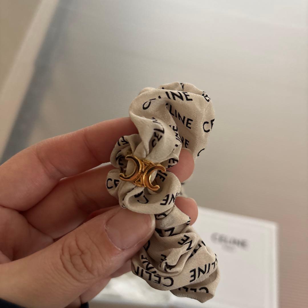 CELINE ヘアゴム ベージュ