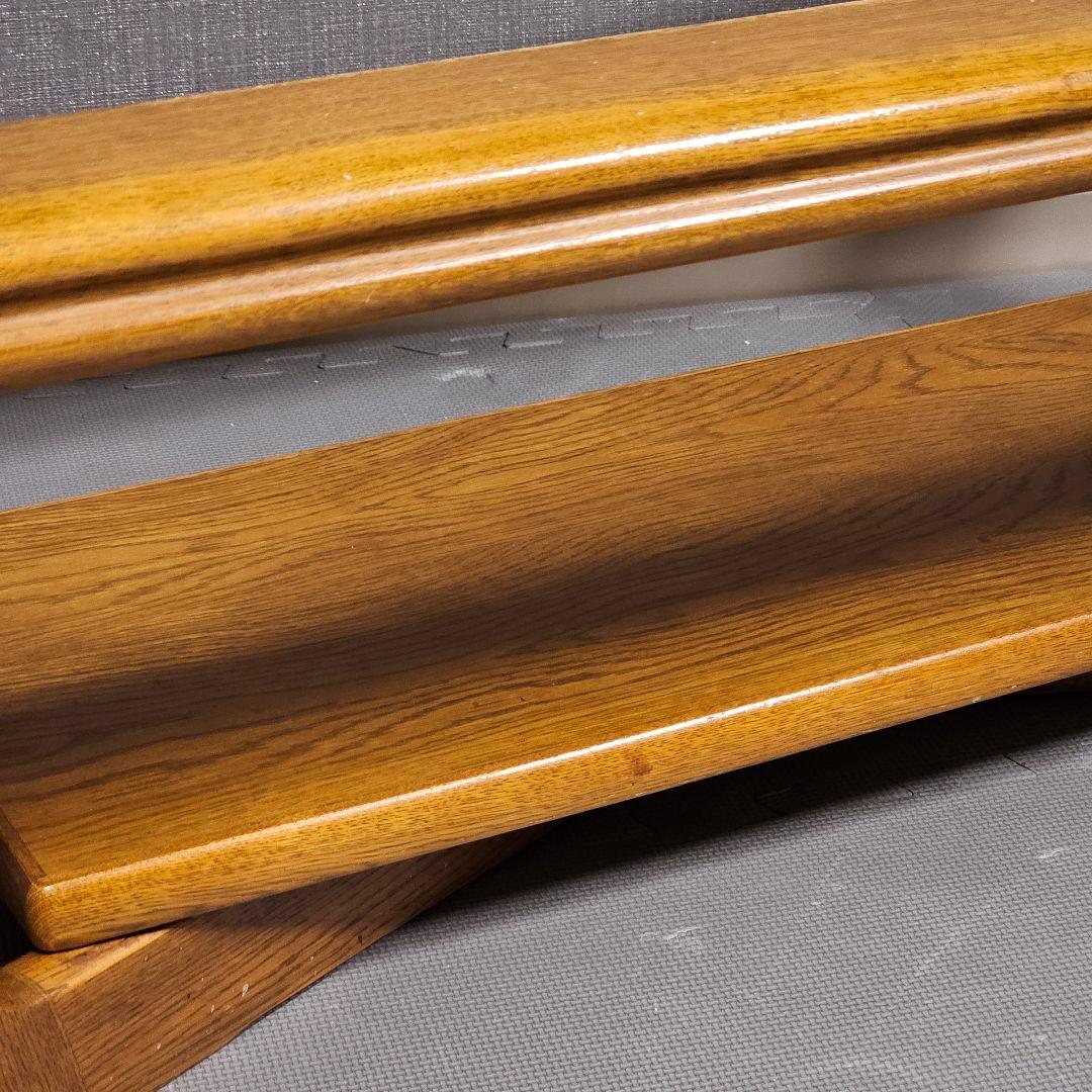 浜本工芸 アンティーク 天然木 ガラスセンターテーブル