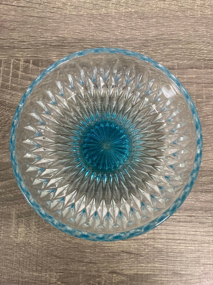 ガラス鉢 そうめん鉢 デザート サラダ ピンク 青 緑 黄色 4個セット レトロ