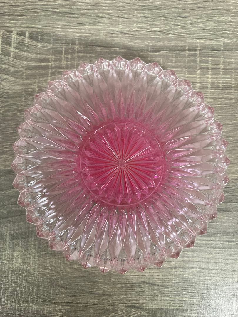 ガラス鉢 そうめん鉢 デザート サラダ ピンク 青 緑 黄色 4個セット レトロ