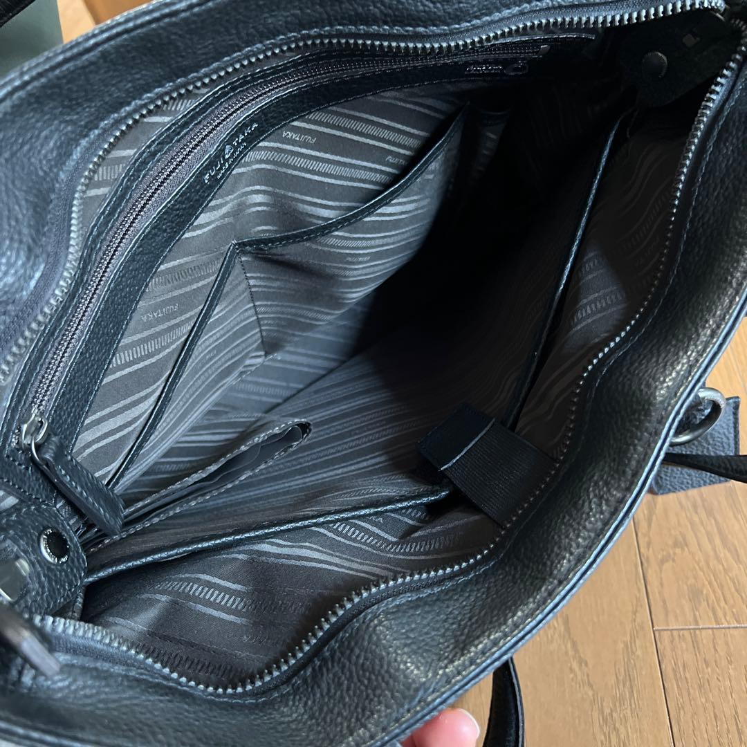 【美品】黒レザートートバッグ