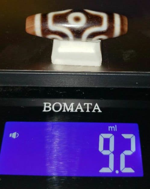 102 天珠 ・ dzibeads ・珍品・石 品名: 十字六眼天珠 9,2ｇ