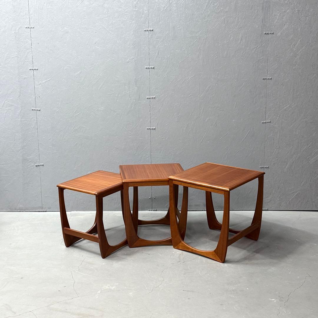 英国ヴィンテージ SUNELM Products チーク ネストテーブル