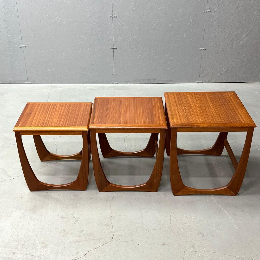 英国ヴィンテージ SUNELM Products チーク ネストテーブル