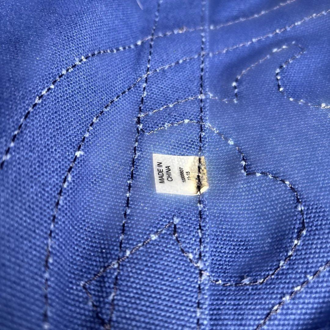 【美品】TORY BURCHトートバッグ ナイロン NVY ビッグロゴ