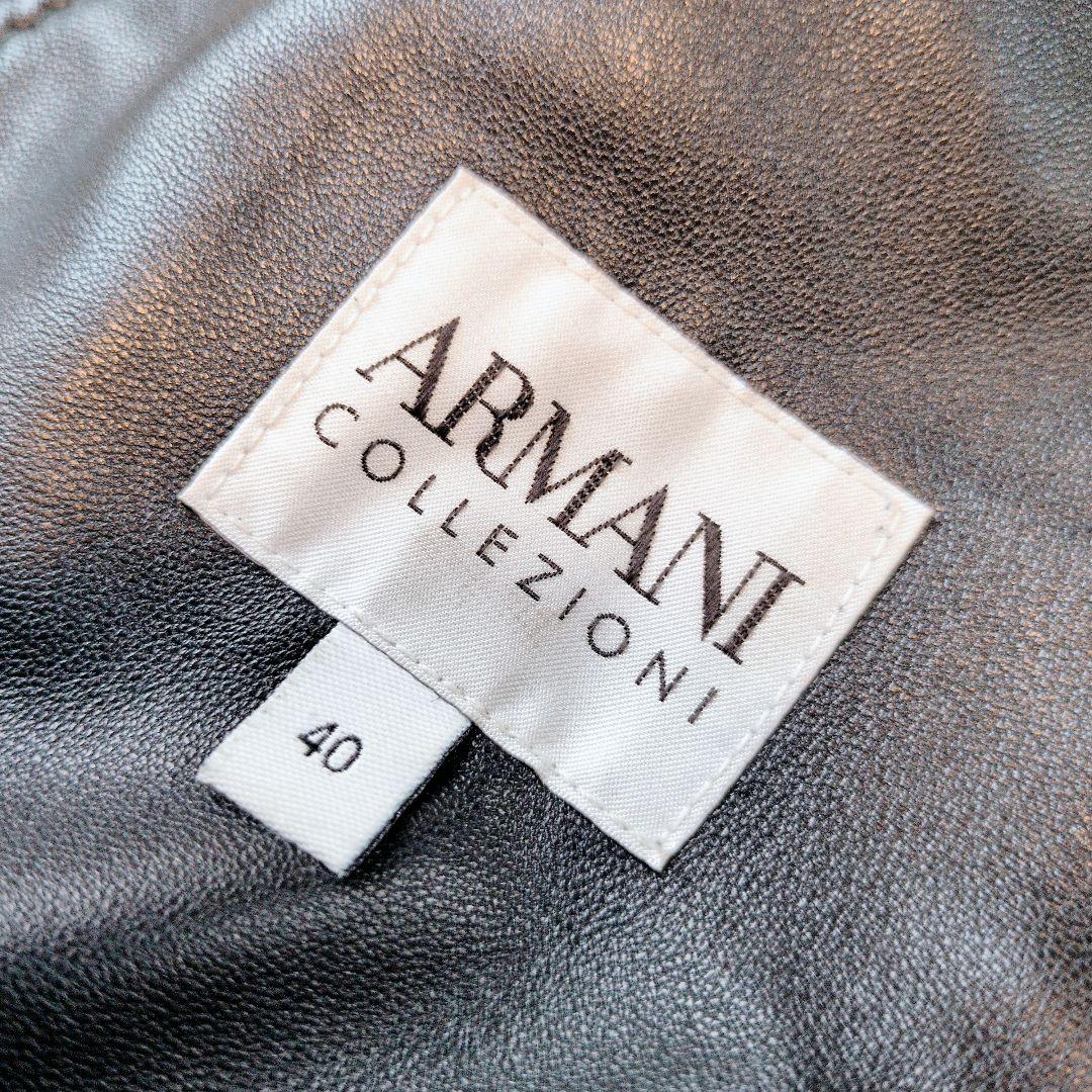 美品☆ アルマーニ ファー付き スエード ムートン ダブルライダースジャケット