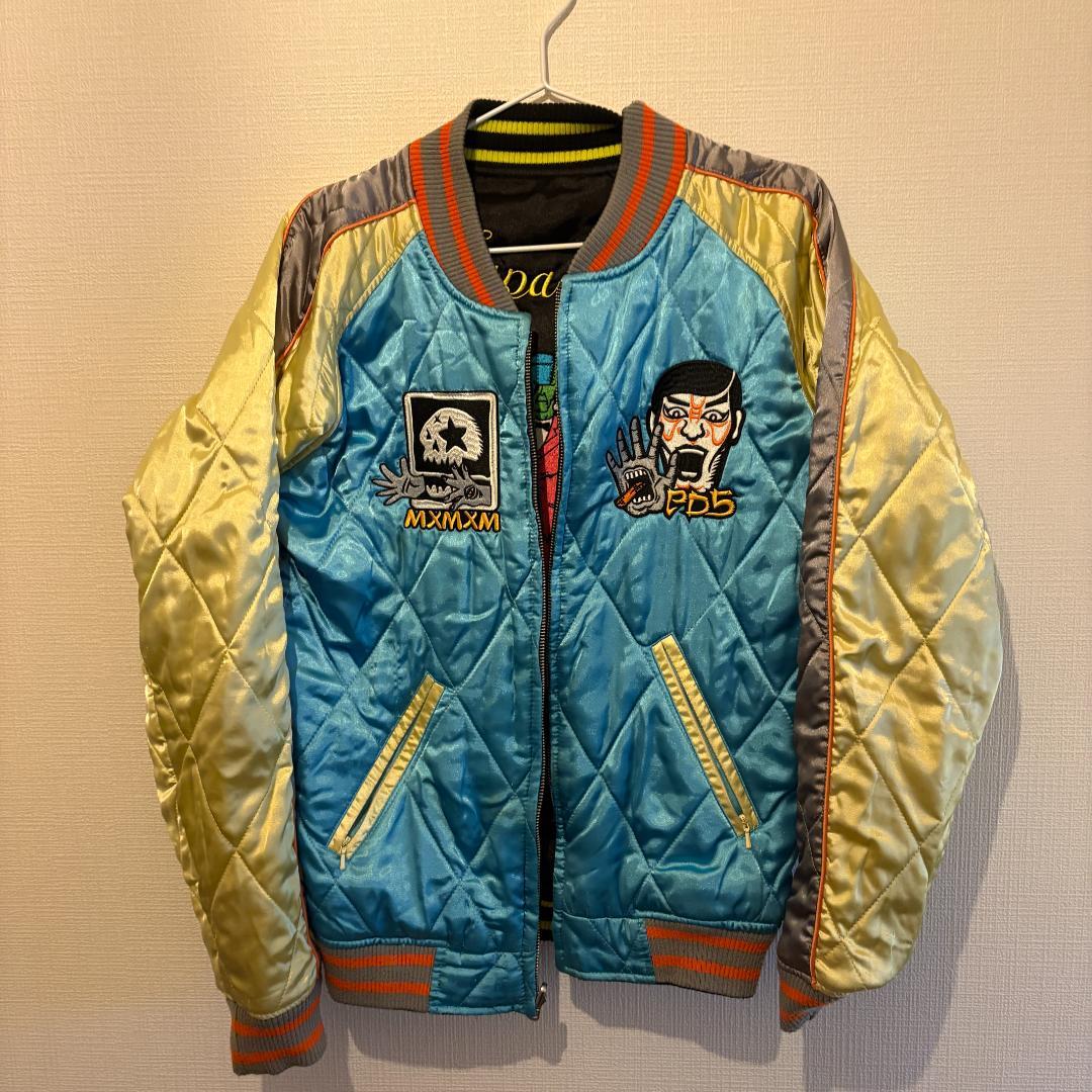 PUNK DRUNKERS × mxmxm 刺繍デザイン スカジャン