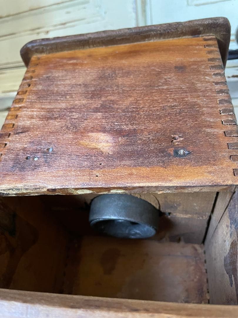 アンティーク　木製　コーヒー　ミル　グラインダー　レア　特大　アメリカ