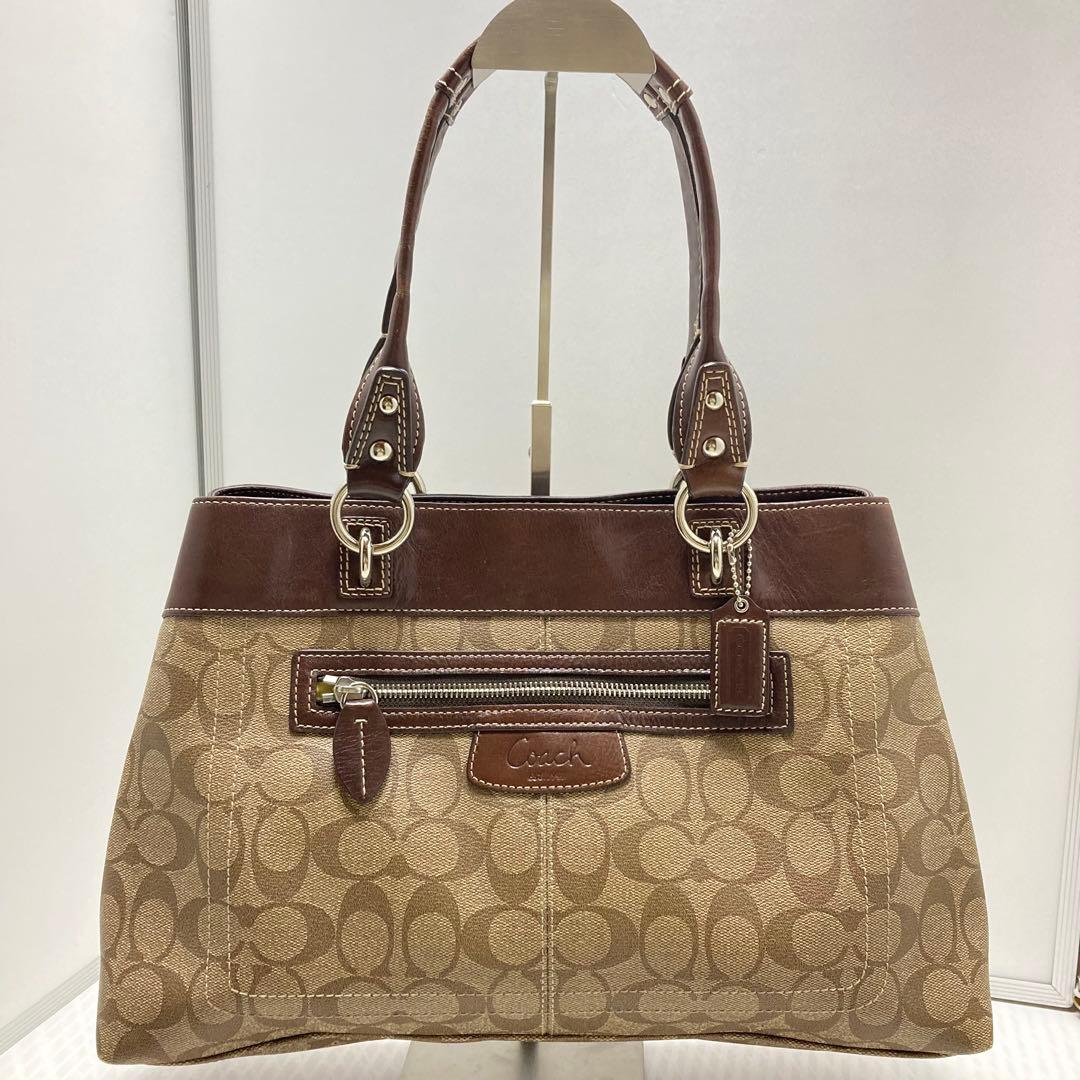 COACH　F15707　トートバッグ　PVC　シグネチャー