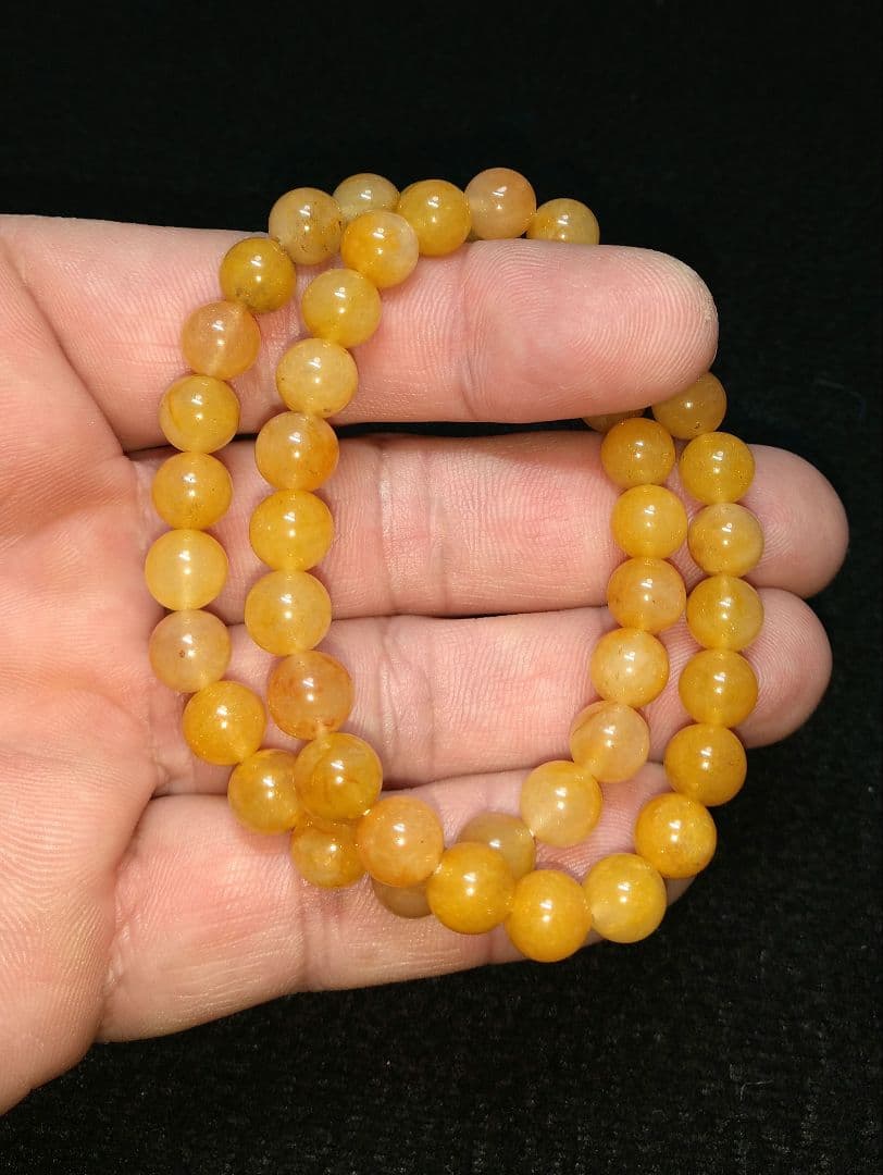 【ヒマラヤ産】イエローアゼツライト《２本セット》ブレスレット　希少　美品