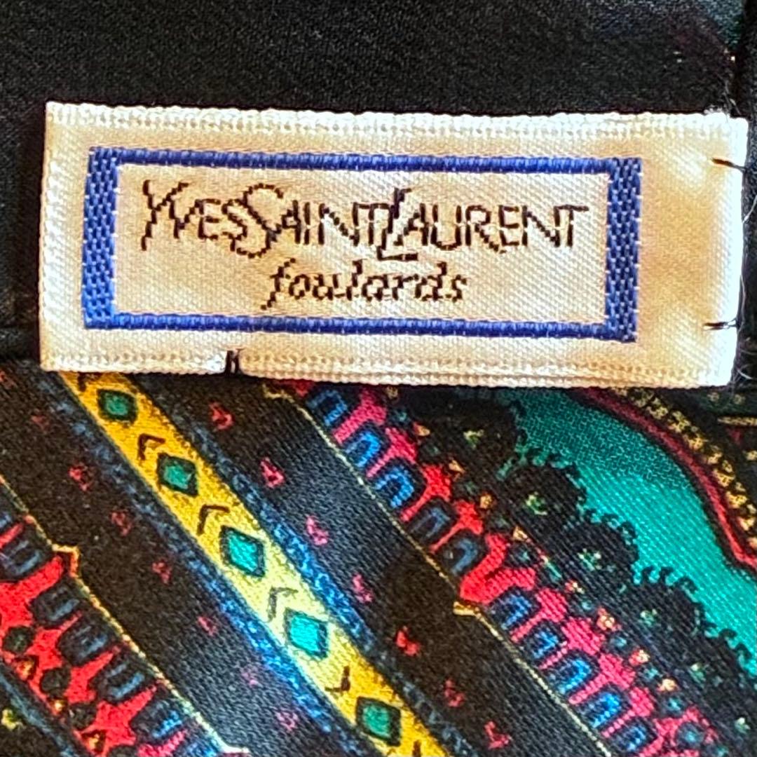 新品級✨イヴサンローラン 大判 スカーフ ストール ショール ペイズリー シルク