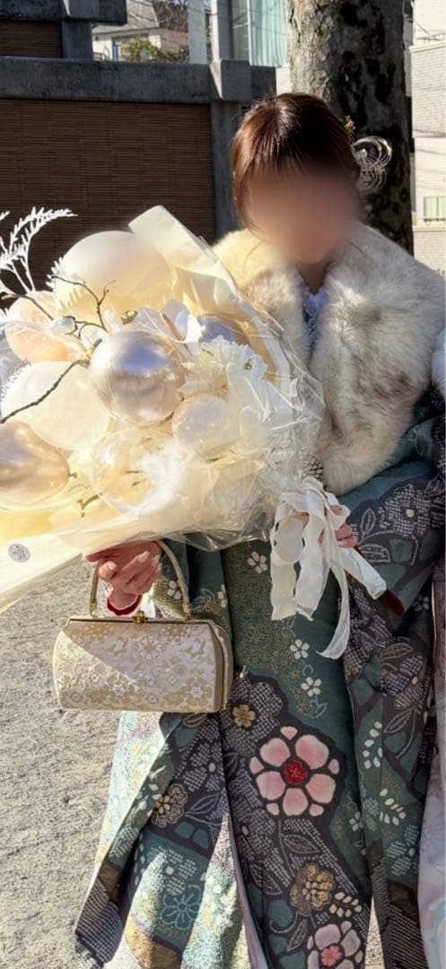 【Lemon】振袖フルセット 鶯色(緑系) 極上絞り 成人式