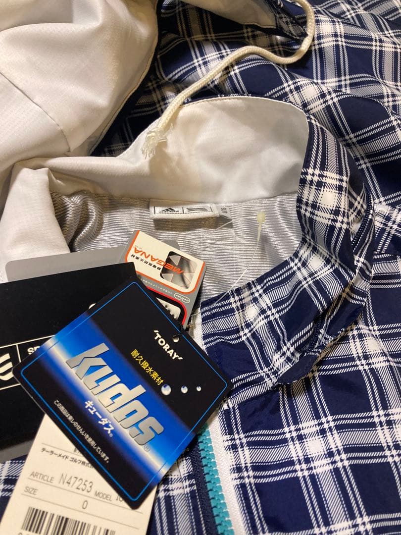 【タグ付き新品】adidas golf チェック柄フーデッドゴルフベスト