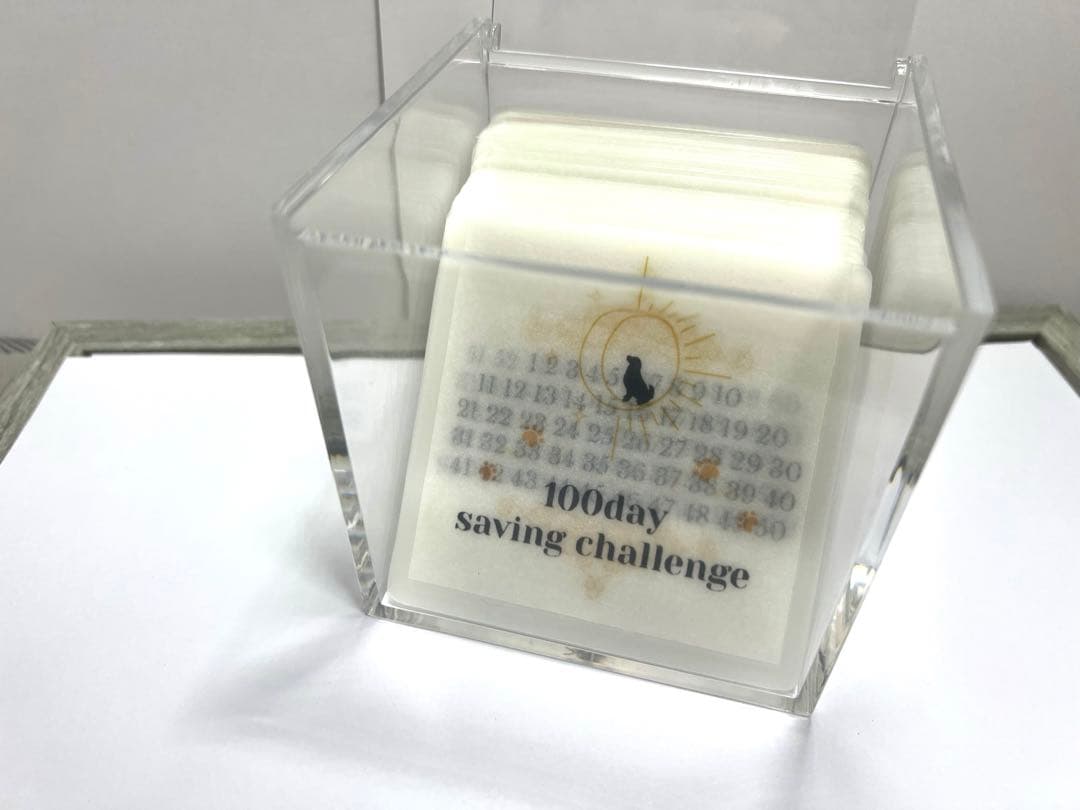 新作＊100日リフィル＊犬＊太陽＊貯金＊ saving＊韓国＊BOX付き