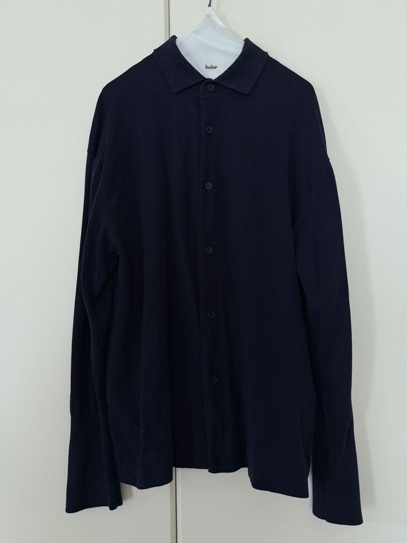 トップス CFCL HIGH GAUGE LONG SLEEVE SHIRT 3 NAVY