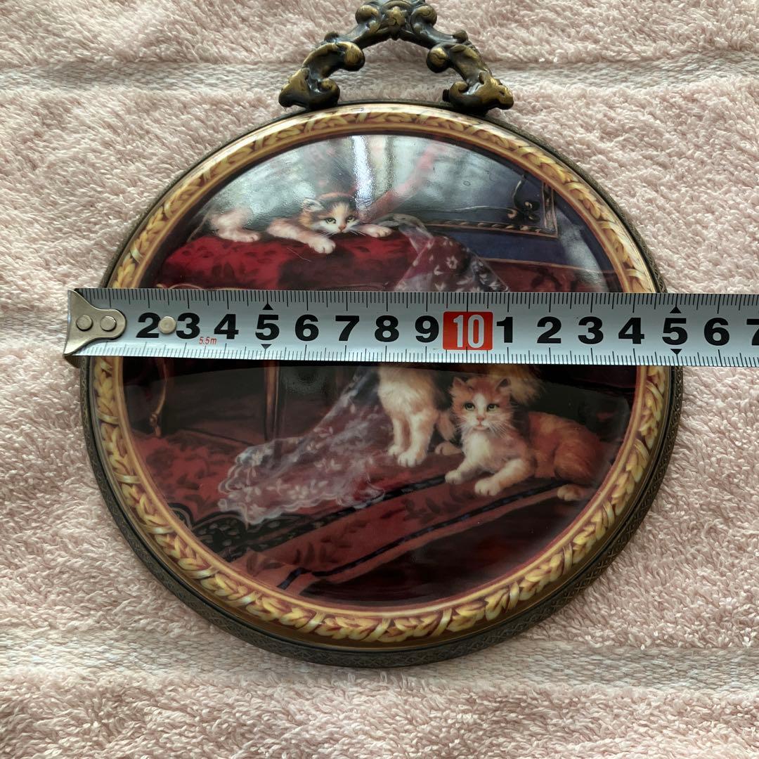 希少　猫マイセン 猫 壁掛け 飾り絵 プレート