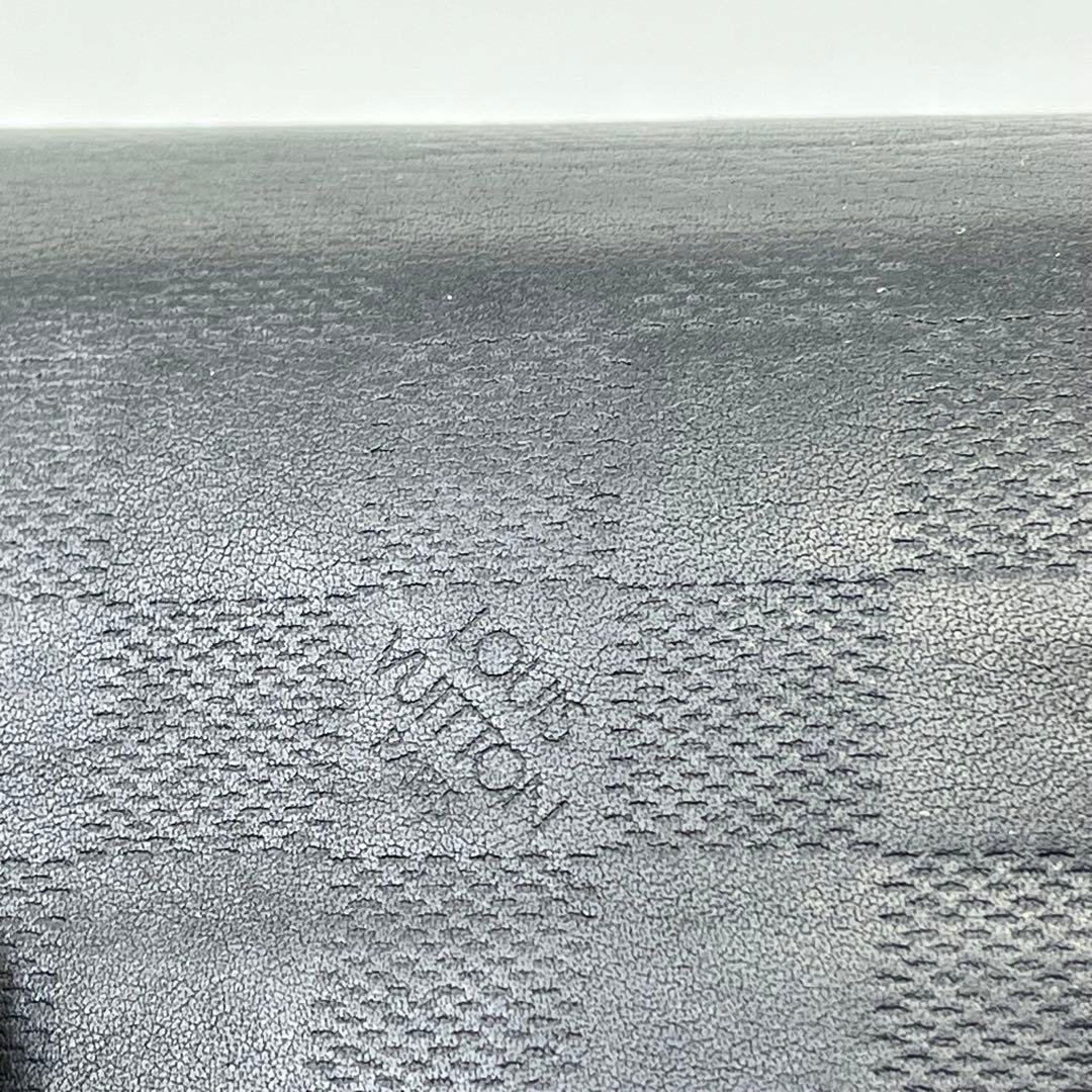 ルイヴィトン 長財布 フラップ ダミエ アンフィニ ブラザ 黒 N63010